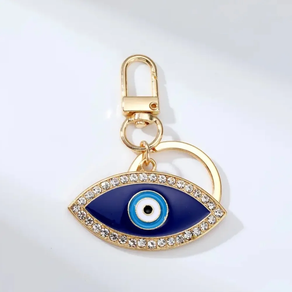 Rhinestone "Evil Eye" Keychain/Bag 🎒👜 Charm ~ Protection, Luck 🍀, Size Large - Picture 10 of 10